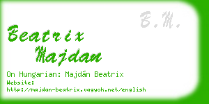 beatrix majdan business card